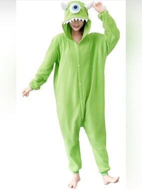 Green Monster Inc Hooded Onesie Pajama/
Costume Halloween